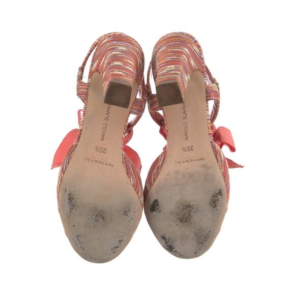 ❤️Manolo Blahnik Tweed Bow Slingback Heels❤️ - Picture 5 of 5